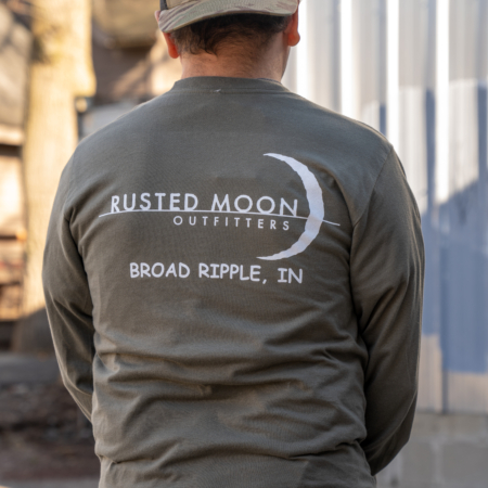 Forest Green Rusted Moon Long Sleeve Tee